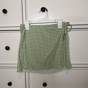 Pacsun green picnic skirt
